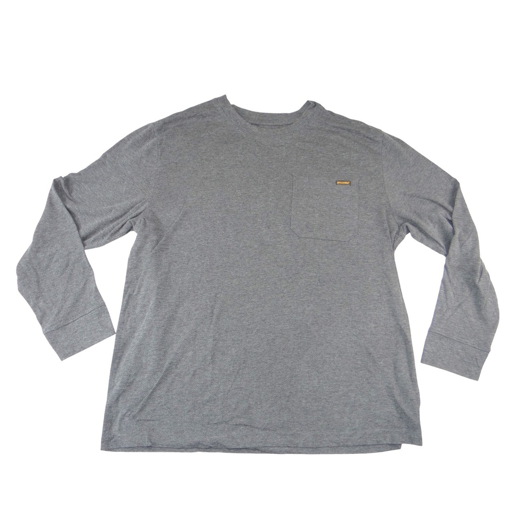 Brahma Mens‎ XL Long Sleeve Pocket T-Shirt Charcoal Gray Heather Workwear